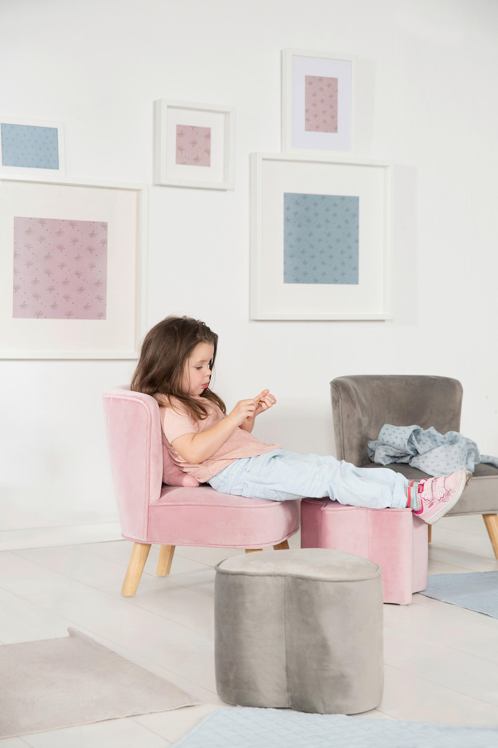 KINDERSESSEL - Rosa, Basics, Textil (44/50/48cm) - Roba