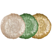 DEKOTELLER - Elfenbein/Goldfarben, Basics, Glas (21/2,2/21cm)