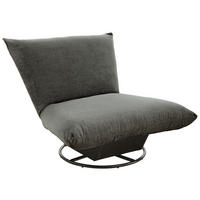 RELAXSESSEL Bouclé    - Anthrazit/Schwarz, Design, Textil/Metall (100/78/96cm) - Livetastic