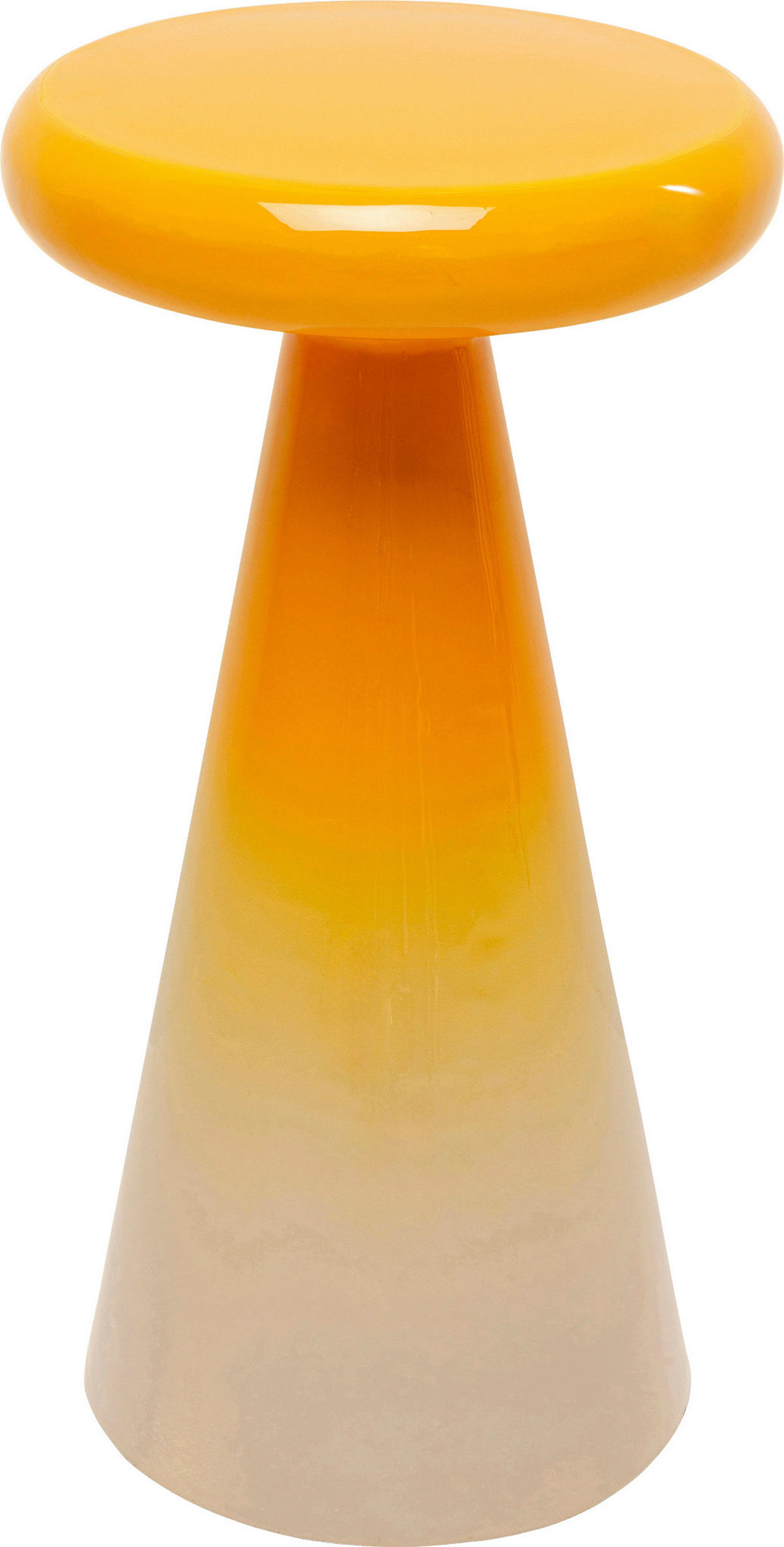 BEISTELLTISCH in Metall 30/30/58 cm  - Gelb/Orange, Design, Metall (30/30/58cm) - Kare-Design