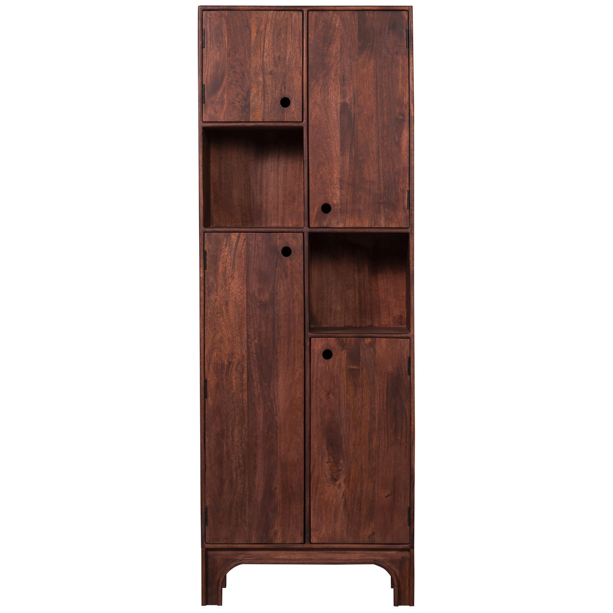 HOCHSCHRANK 75/210/45 cm  - Walnussfarben, Design, Holz (75/210/45cm) - Livetastic