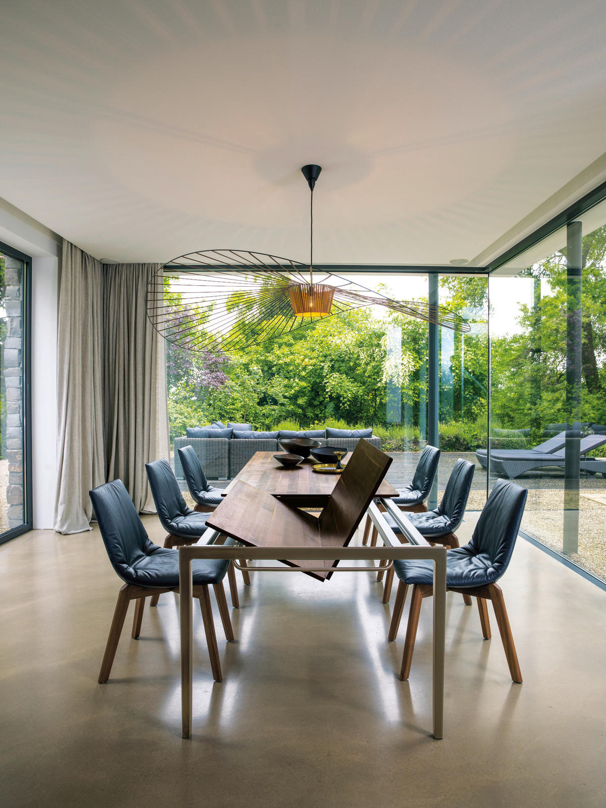 ESSTISCH in Holz, Metall 160(210)/100/75 cm  - Nussbaumfarben/Bronzefarben, Design, Holz/Metall (160(210)/100/75cm) - Team 7