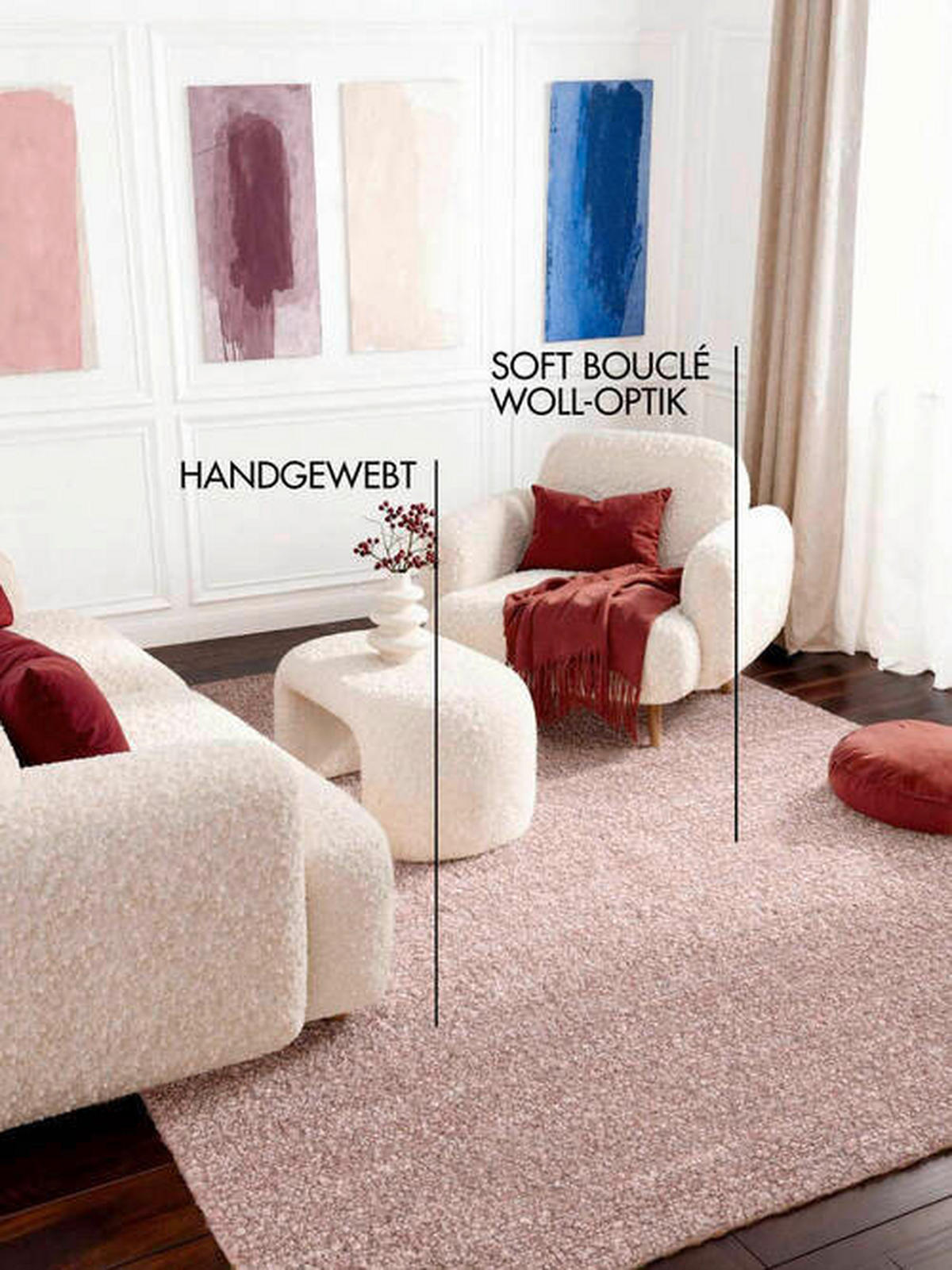 WEBTEPPICH 120/170 cm Notting Hill Altrosa rechteckig  - Altrosa, Basics, Textil (120/170cm) - Ted Baker