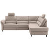ECKSOFA in Lederlook Beige  - Beige/Schwarz, Modern, Holz/Textil (266/190cm) - Livetastic