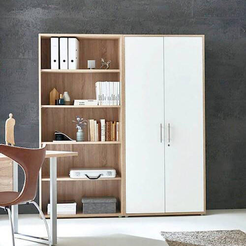 AKTENSCHRANK Weiß, Sonoma Eiche  - Weiß/Sonoma Eiche, MODERN, Holzwerkstoff (168,8/185,6/33cm) - MID.YOU