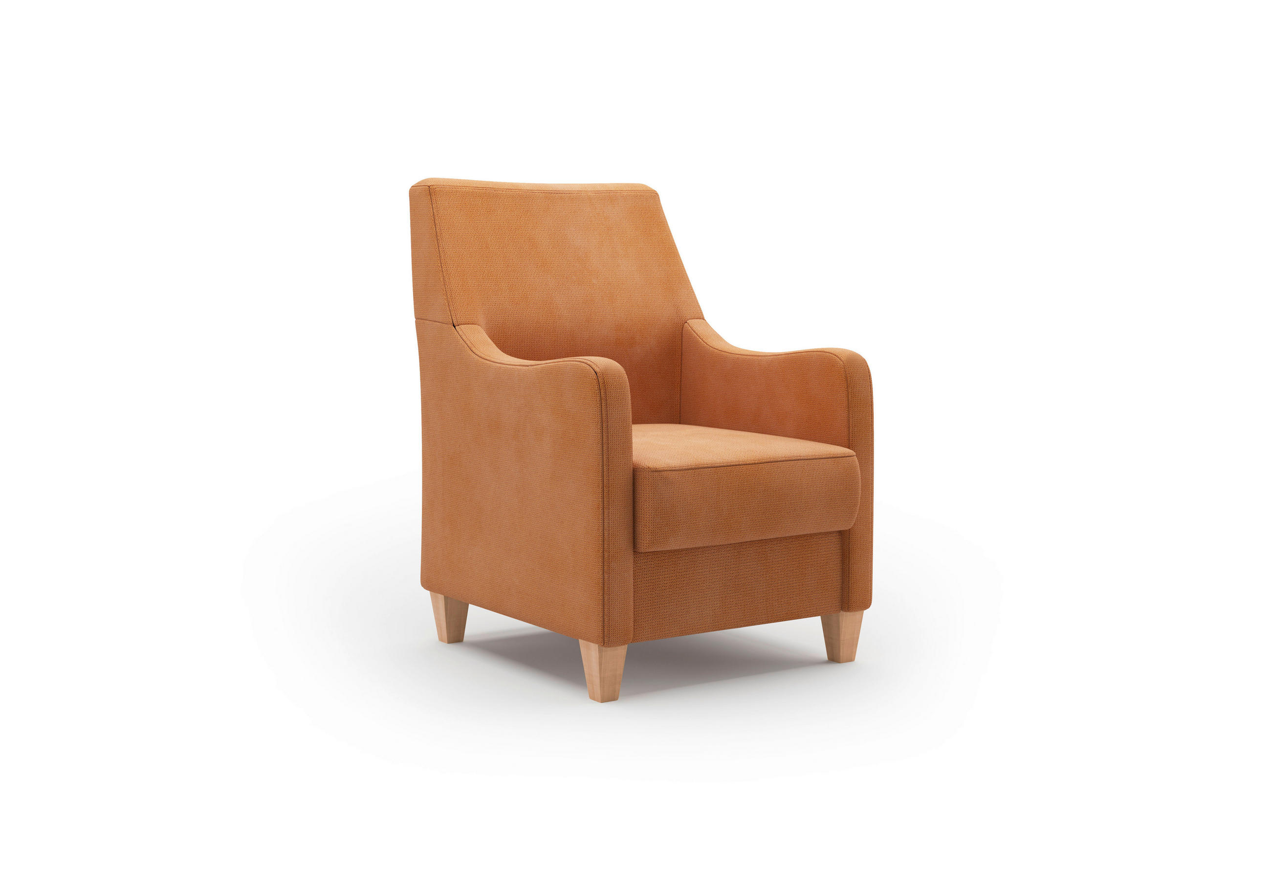 SESSEL in Flachgewebe Terracotta  - Eichefarben/Terracotta, Konventionell, Holz/Textil (70/93/75cm) - Sit & More