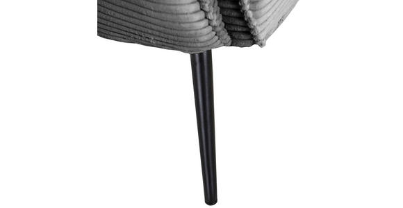 OHRENSESSEL Tiffany Cord Dunkelgrau  - Dunkelgrau/Schwarz, Design, Textil/Metall (83/89/106cm) - Landscape