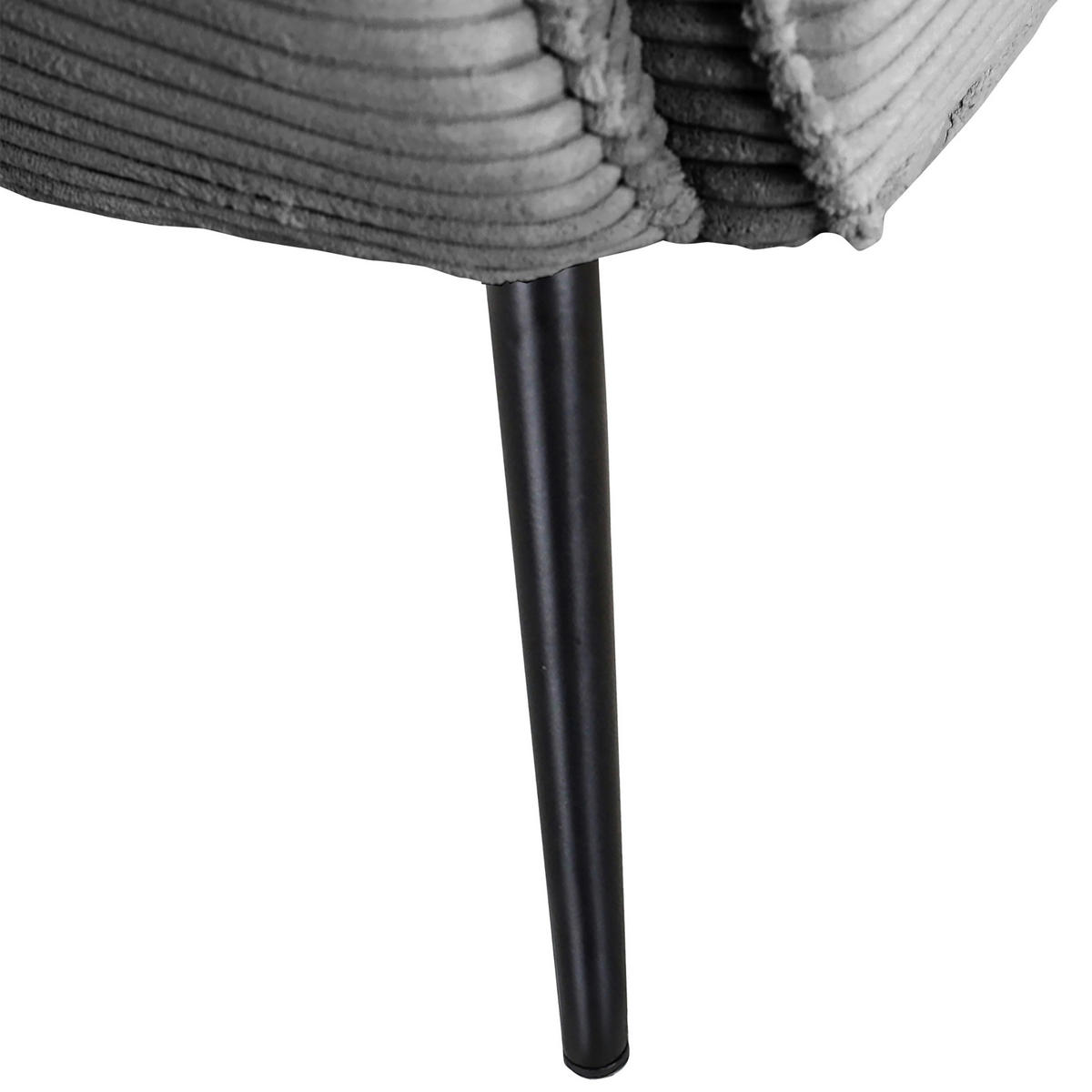 OHRENSESSEL Tiffany Cord Dunkelgrau  - Dunkelgrau/Schwarz, Design, Textil/Metall (83/89/106cm) - Landscape