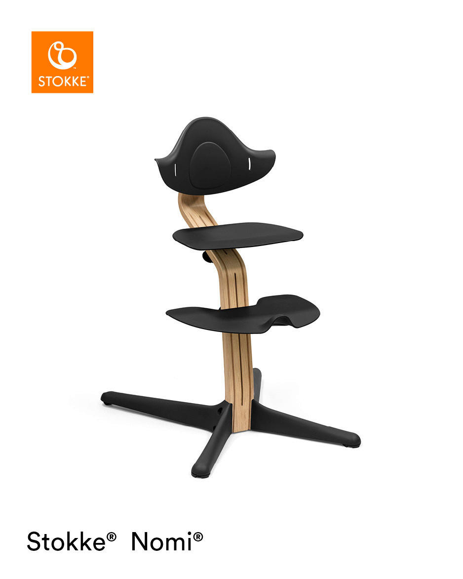 STOKKE NOMI OAK STUHL NOMI CHAIR OAK  - Eichefarben/Schwarz, Trend, Holz (52/83,50/59cm) - Stokke