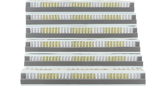 TASCHENFEDERKERNMATRATZE 120/200 cm Höhe ca. 23 cm  - Weiß, KONVENTIONELL, Textil (120/200cm) - Sleeptex