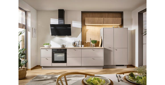 EINBAUKÜCHE   - Eichefarben/Grau, KONVENTIONELL, Holzwerkstoff - Xora