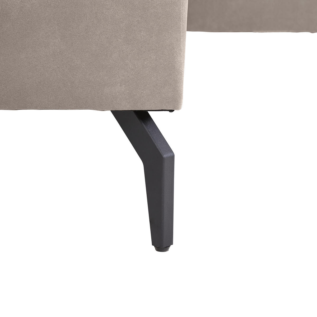 ECKSOFA Grau Mikrofaser  - Schwarz/Grau, KONVENTIONELL, Textil/Metall (180/302cm) - Carryhome