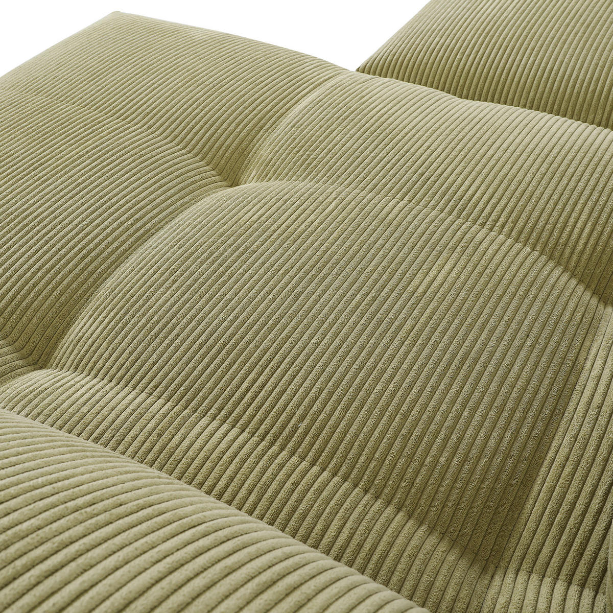 ECKSOFA in Cord Hellgrün  - Schwarz/Hellgrün, Konventionell, Textil/Metall (311/176cm) - Carryhome
