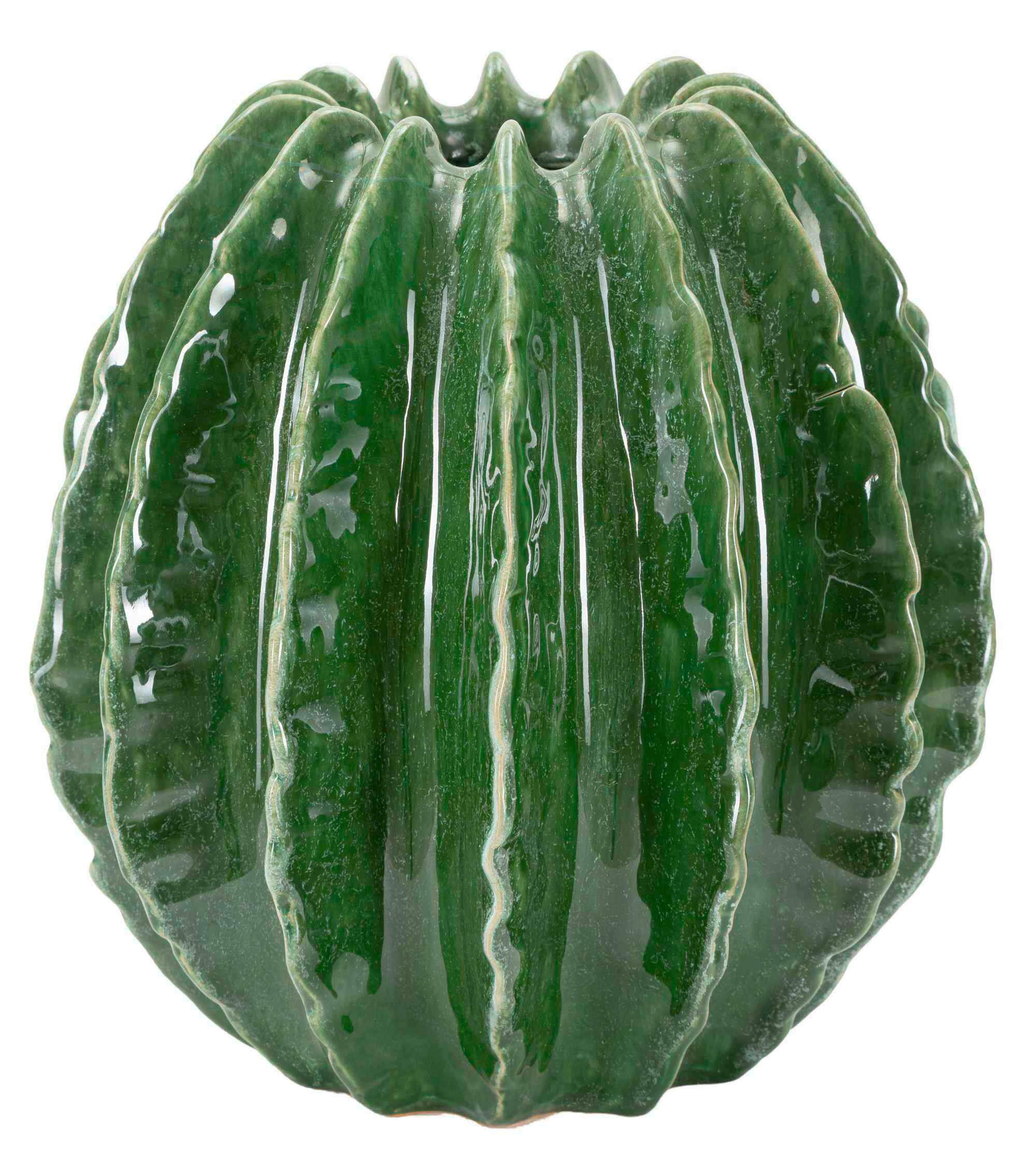 Vase Cactus Ball Pot Grün B: 23,5 Cm