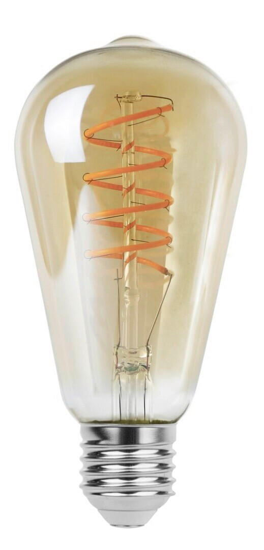 LED FILAMENT ŽARULJA E27 , 4 W , 300 lm , 2200 K   - boje jantara, Design, staklo (6.5/14cm)