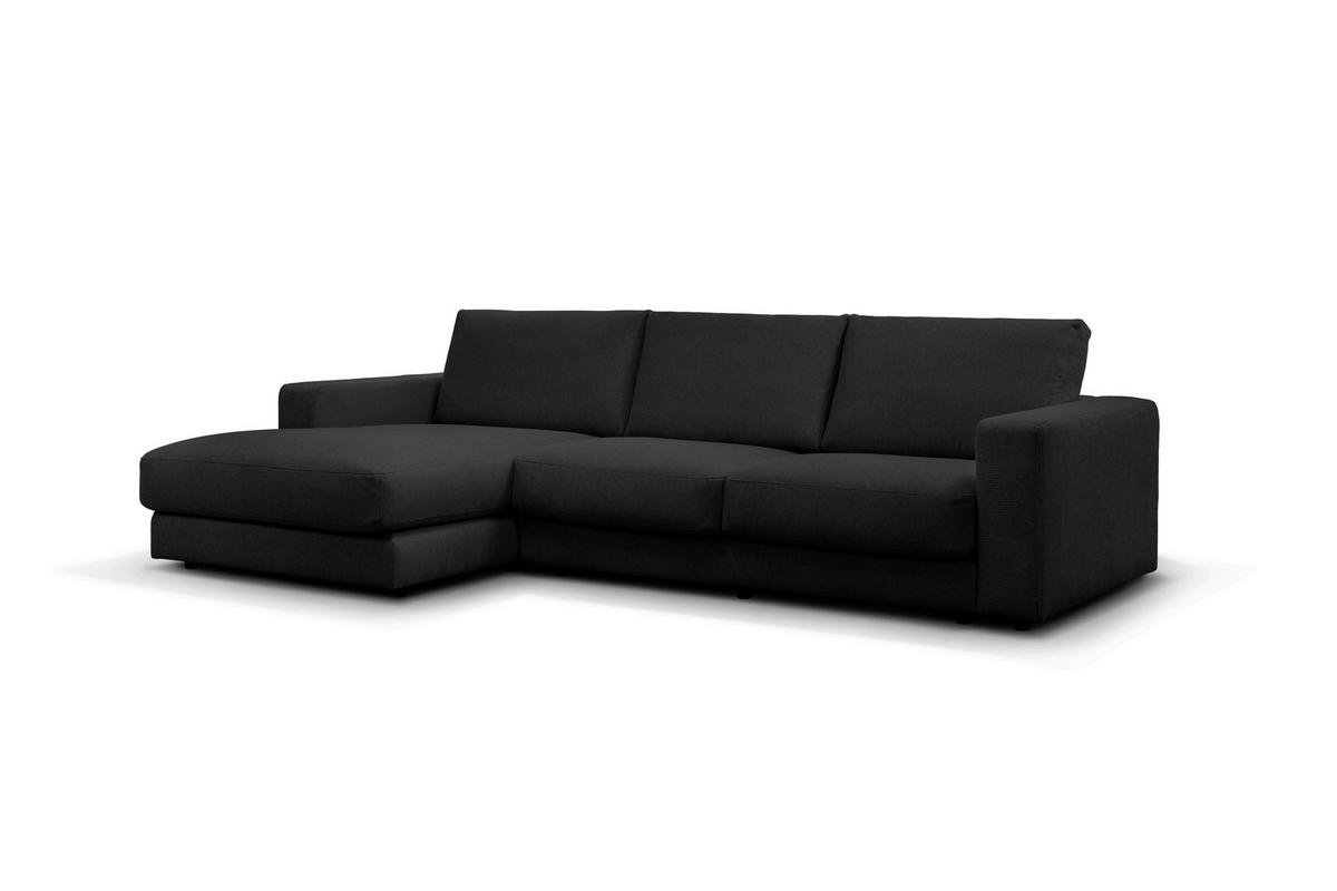 ECKSOFA VIGO Schwarz  - Schwarz, Design, Textil (172/303cm) - MID.YOU