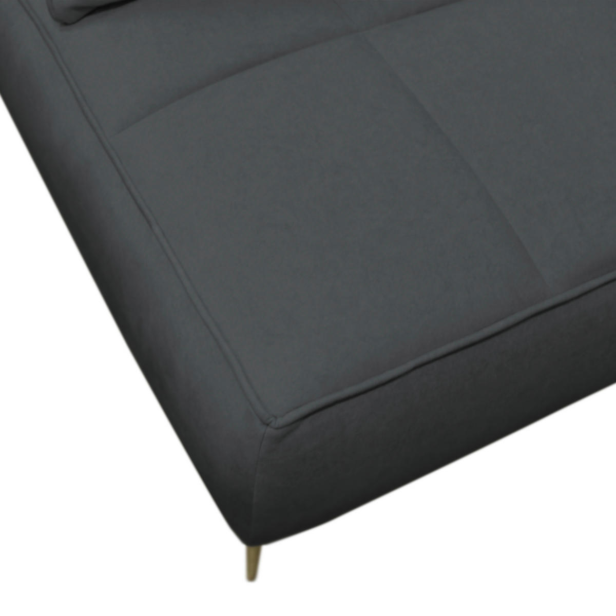 SCHLAFSOFA in Velours Graphitfarben  - Goldfarben/Graphitfarben, Design, Textil/Metall (200/90/97cm) - MID.YOU