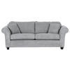 3-SITZER-SOFA Cord Hellgrau  - Dunkelbraun/Hellgrau, KONVENTIONELL, Holz/Textil (215/70/90cm) - home24