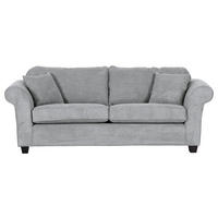 3-SITS SOFFA i manchester ljusgrå  - ljusgrå/mörkbrun, Klassisk, trä/textil (215/70/90cm) - MID.YOU
