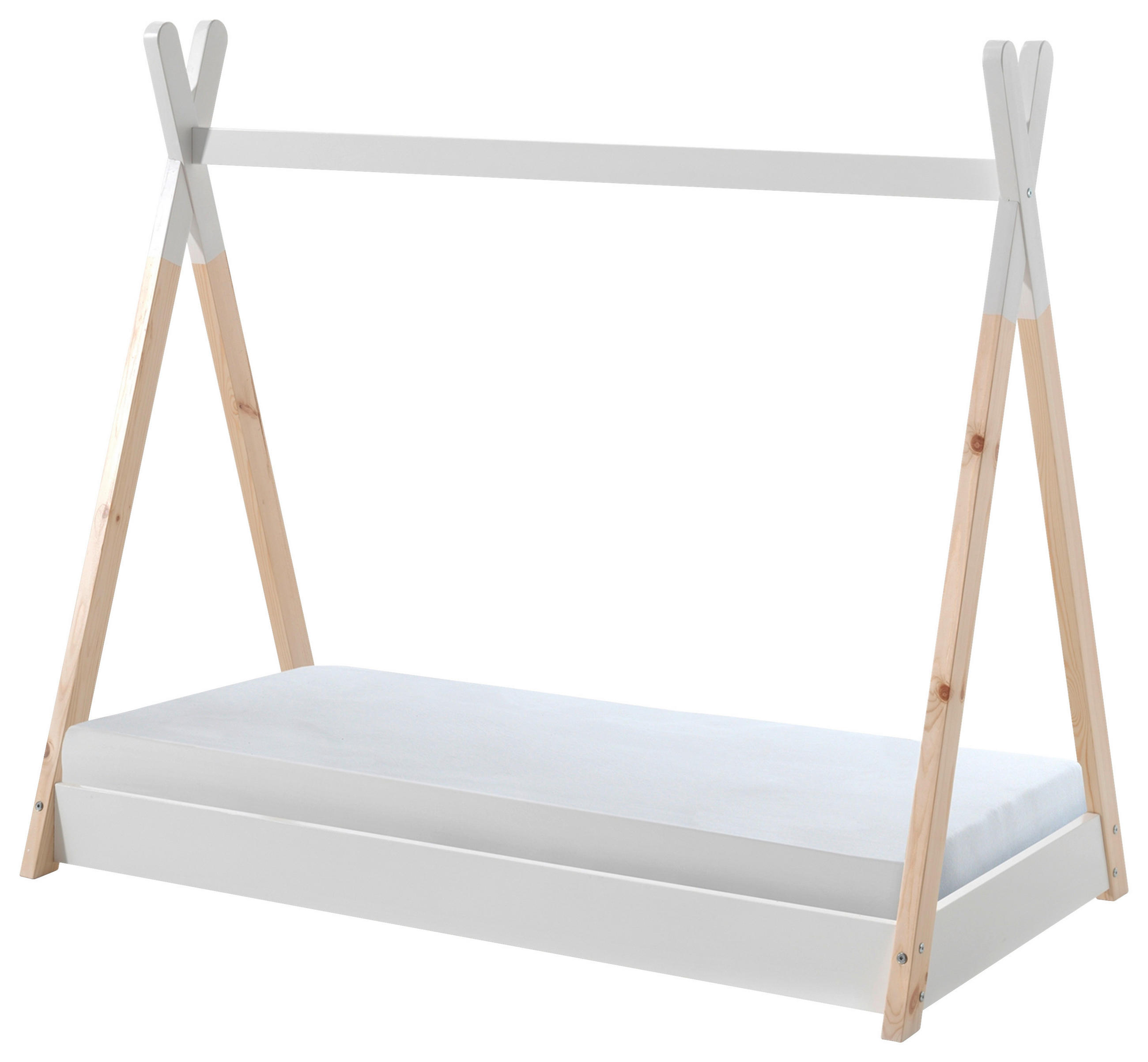 HAUSBETT Lattenrost 70/140 cm  - Weiß/Kieferfarben, MODERN, Holz (70/140cm) - MID.YOU