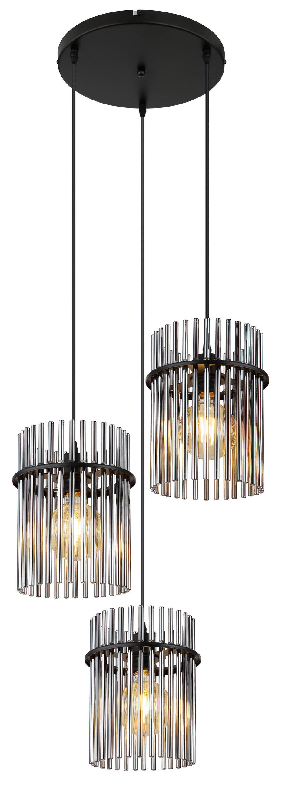 ZÁVĚSNÉ SVÍTIDLO, 47/140 cm  - černá, Basics, kov/plast (47/140cm) - Globo