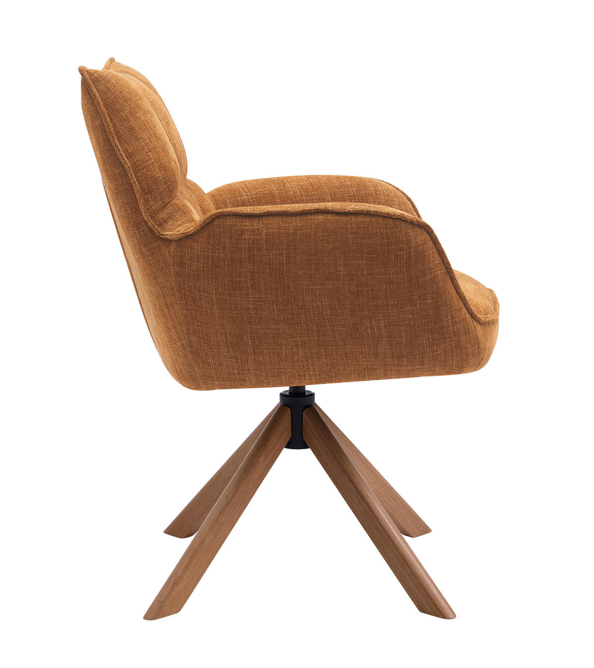 ARMLEHNSTUHL-SET 2 Stück  in Chenille  - Rostfarben/Naturfarben, MODERN, Holz/Textil (59/86/65cm) - Livetastic