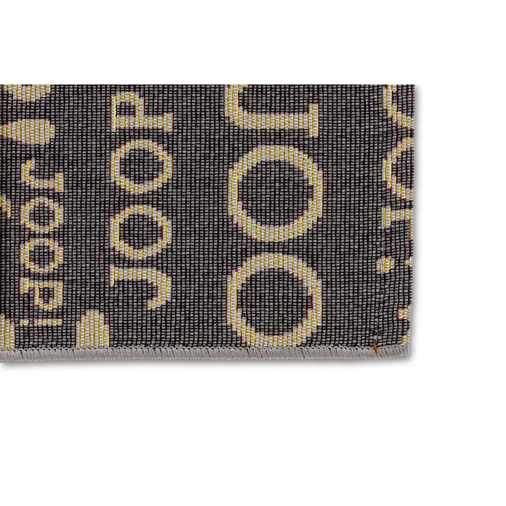 Thumbnail - Joop! Outdoorteppich Repeat, Graphit, Kunststoff, Textil, Schriftzug, rechteckig, 160x235 cm, antistatisch, pflegeleicht...