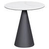 BEISTELLTISCH in Metall, Glas, Keramik 48,5/48,5/50 cm  - Weiss/Anthrazit, Design, Glas/Keramik (48,5/48,5/50cm) - Dieter Knoll