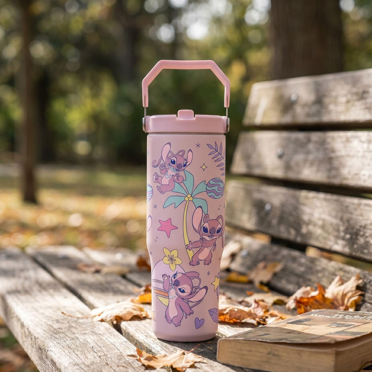 TRINKFLASCHE 0,85 l Lilo & Stitch  - Multicolor, Trend, Kunststoff/Metall (9.6/24/8.4cm) - Disney