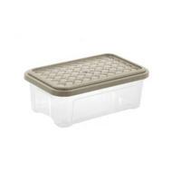 BOX S VÍKEM 2,5 l - šedobéžová, Basics, plast (26.2/17/9.6cm)