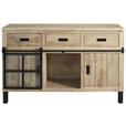 BUFFET 145/180/42 cm  in  - Graubraun/Schwarz, LIFESTYLE, Glas/Holz (145/180/42cm) - Landscape