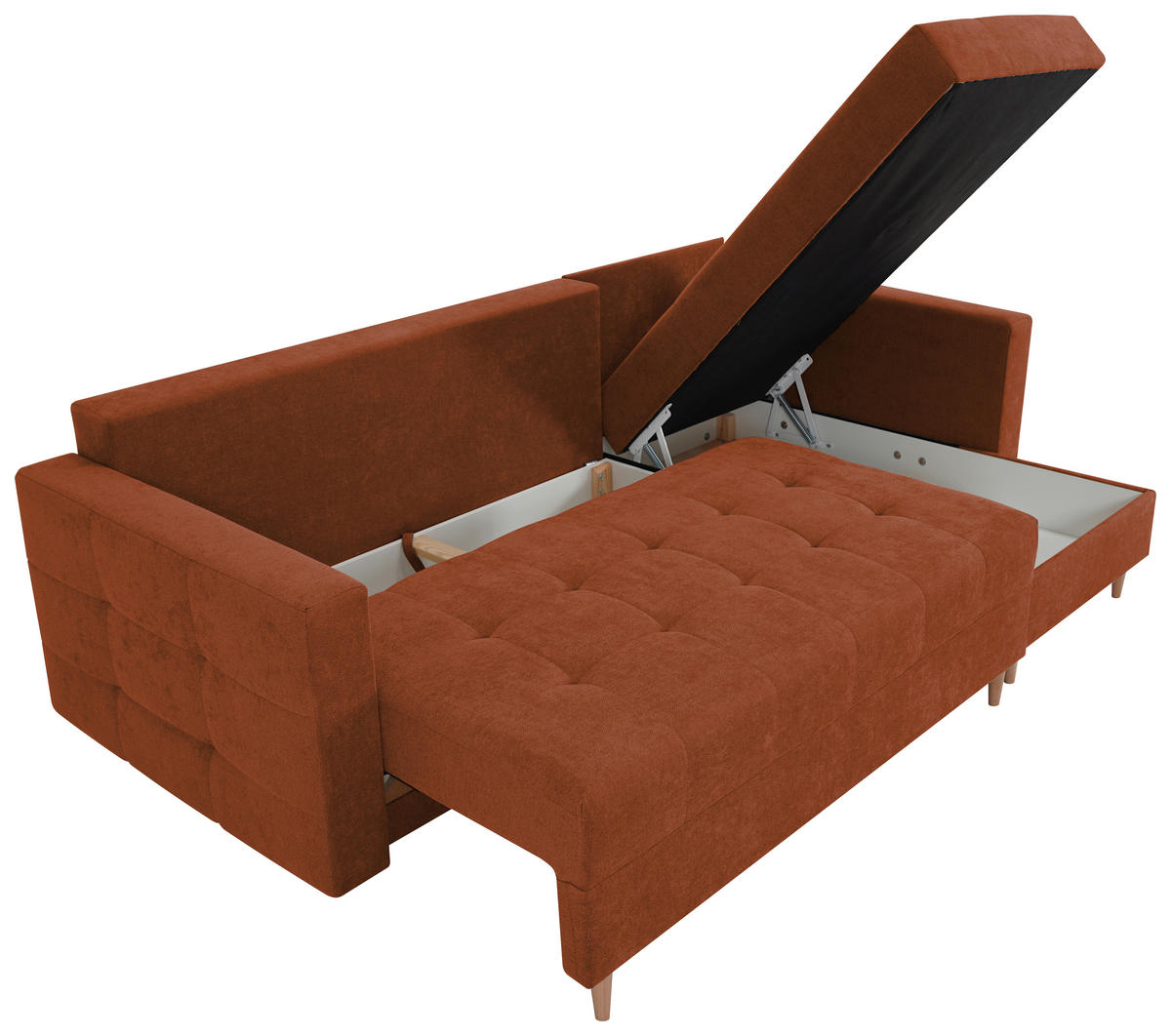 HÖRNSOFFA i rostfärgad  - rostfärgad, Design, textil (232/141cm) - MID.YOU