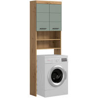 WASCHMASCHINENSCHRANK 63/191/24 cm  in Salbeigrün, Eiche Artisan  - Salbeigrün/Schwarz, MODERN, Holzwerkstoff/Kunststoff (63/191/24cm) - MID.YOU