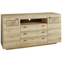 SIDEBOARD Bern  in 175/98/47 cm  - Buchefarben/Graphitfarben, KONVENTIONELL, Holzwerkstoff/Metall (175/98/47cm) - Xora