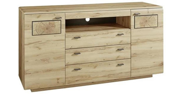 SIDEBOARD 175/98/47 cm  - Buchefarben/Graphitfarben, KONVENTIONELL, Holzwerkstoff/Metall (175/98/47cm) - Xora