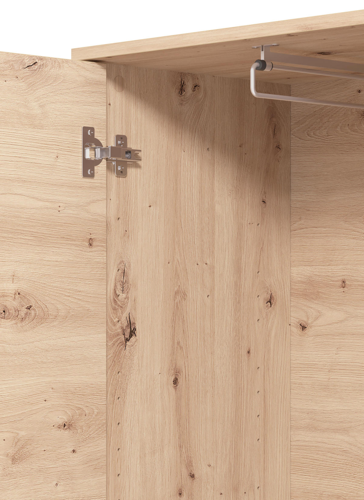 Előszobaszekrény  hrast Artisan  - hrast Artisan, Moderno, drvni materijal (54,5/192,5/40cm) - Carryhome