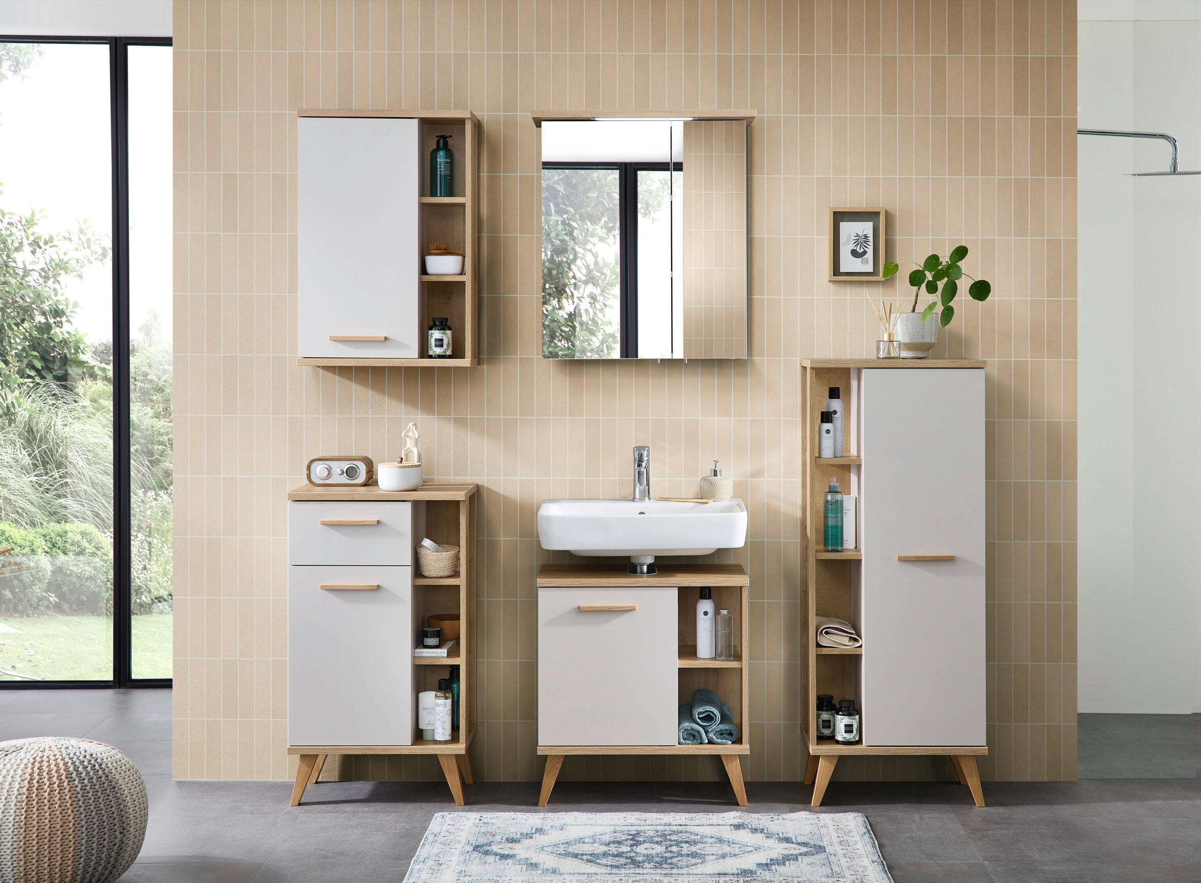 SPIEGELSCHRANK 60/72/20 cm  - Chromfarben/Kaschmir, KONVENTIONELL, Glas/Holzwerkstoff (60/72/20cm) - Xora