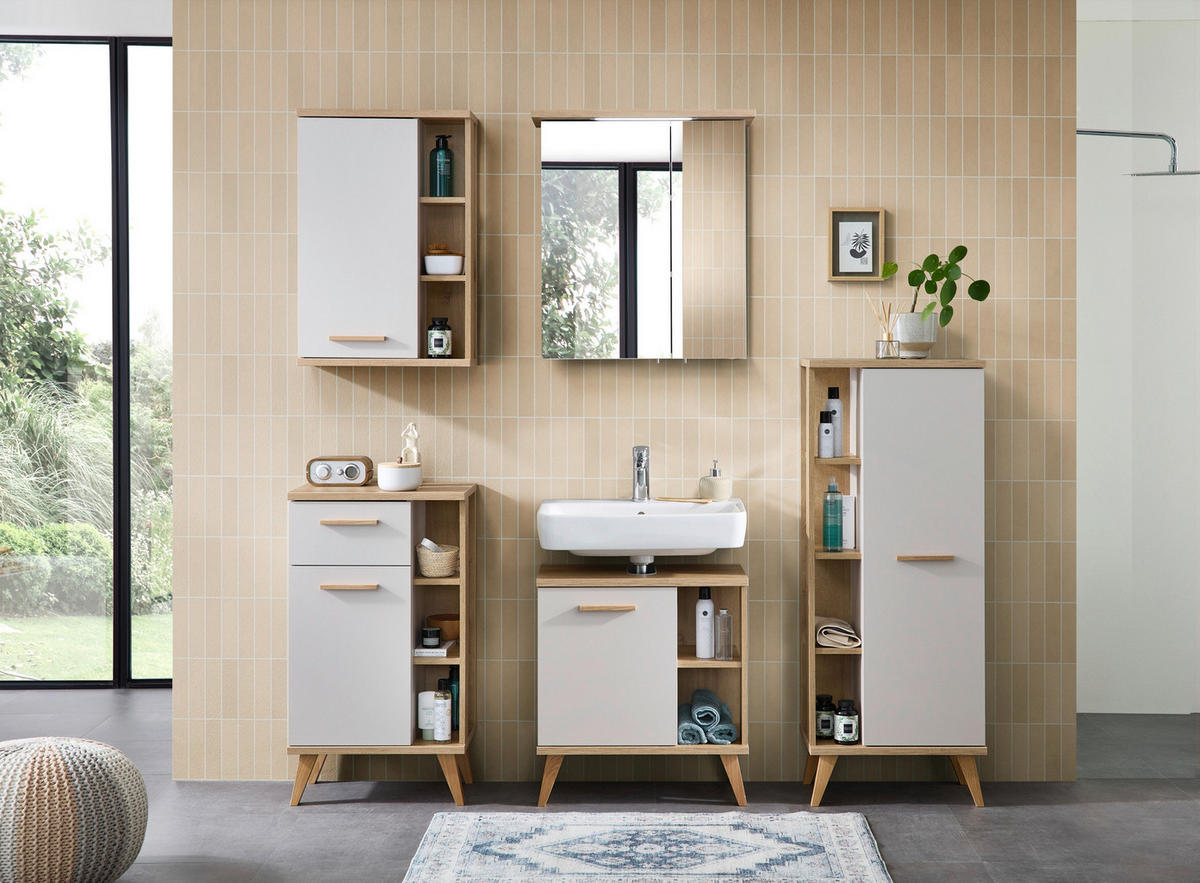 SPIEGELSCHRANK 60/72/20 cm  - Chromfarben/Kaschmir, KONVENTIONELL, Glas/Holzwerkstoff (60/72/20cm) - Xora