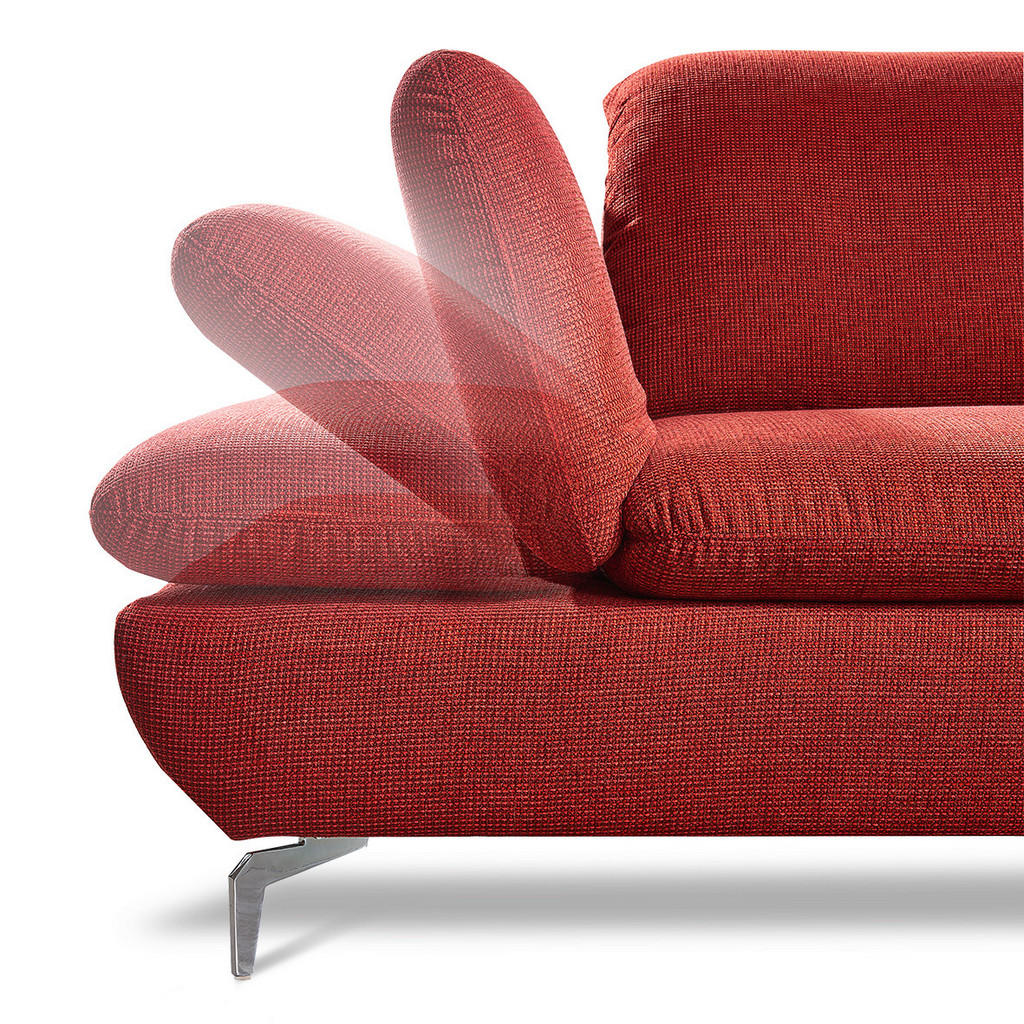 Thumbnail - Chilliano Ecksofa, Grau, Textil, 4-Sitzer, Ottomane links, L-Form, 315x200 cm, Goldenes M, Emas, DIN EN ISO 9001, Typena...