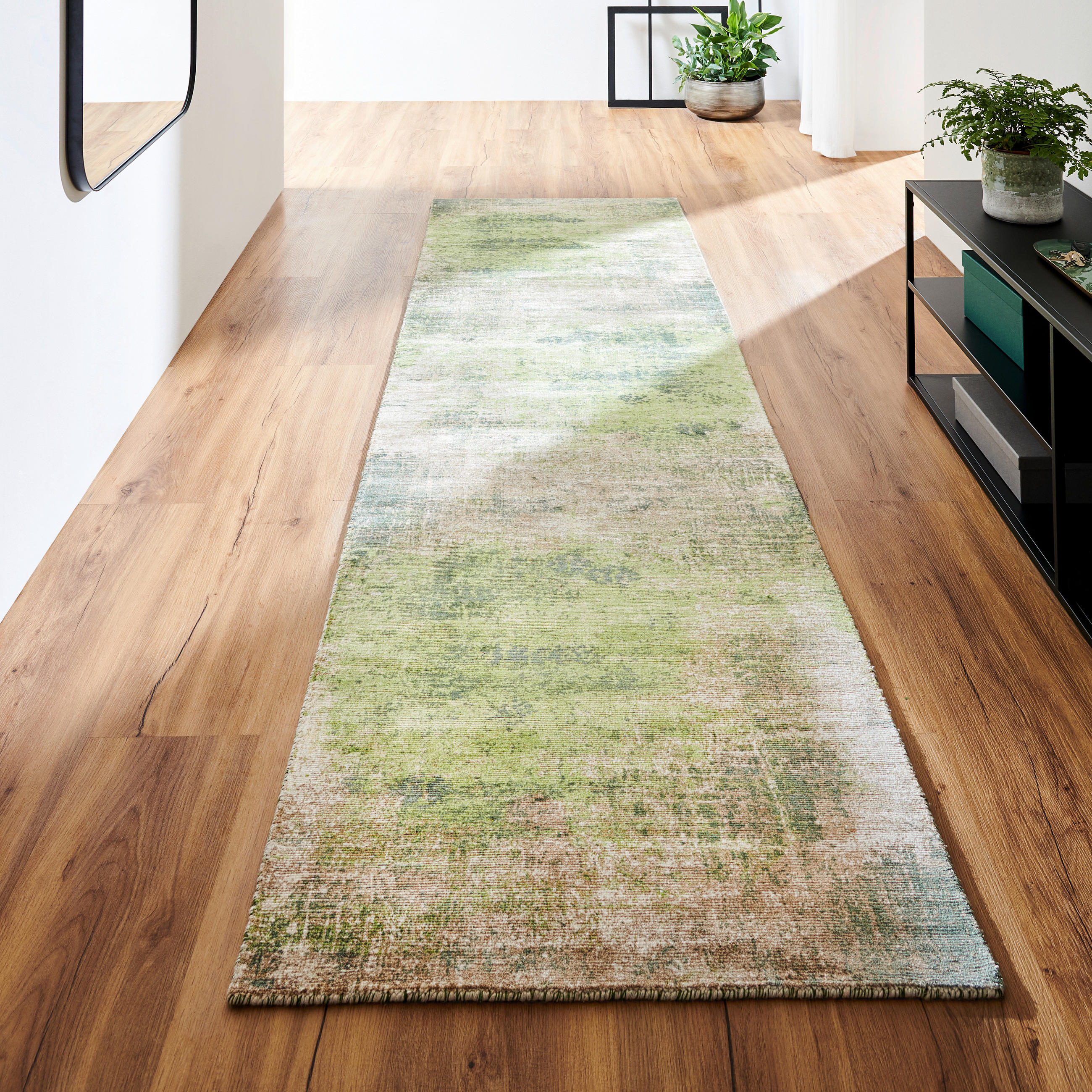 ORIENTALISK MATTA 80/300 cm Sky Dancer Grün  - grön, Trend, textil (80/300cm) - Cazaris