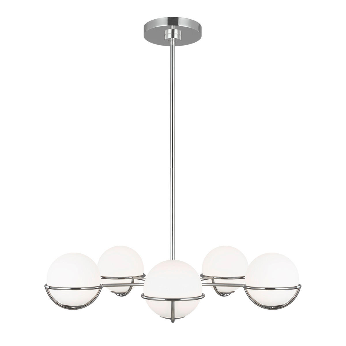 KRONLEUCHTER Apollo 81.3/61.1 cm  - Nickelfarben, Basics, Glas/Metall (81.3/61.1cm) - Elstead Lighting
