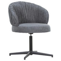 STUHL  in Flachgewebe  - Schwarz/Grau, Design, Textil/Metall (63/82/65cm) - Novel