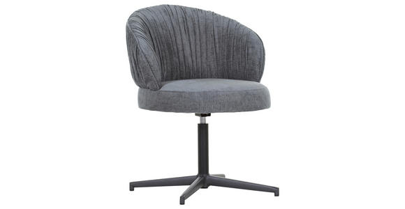 STUHL - Schwarz/Grau, Design, Textil/Metall (63/82/65cm) - Novel
