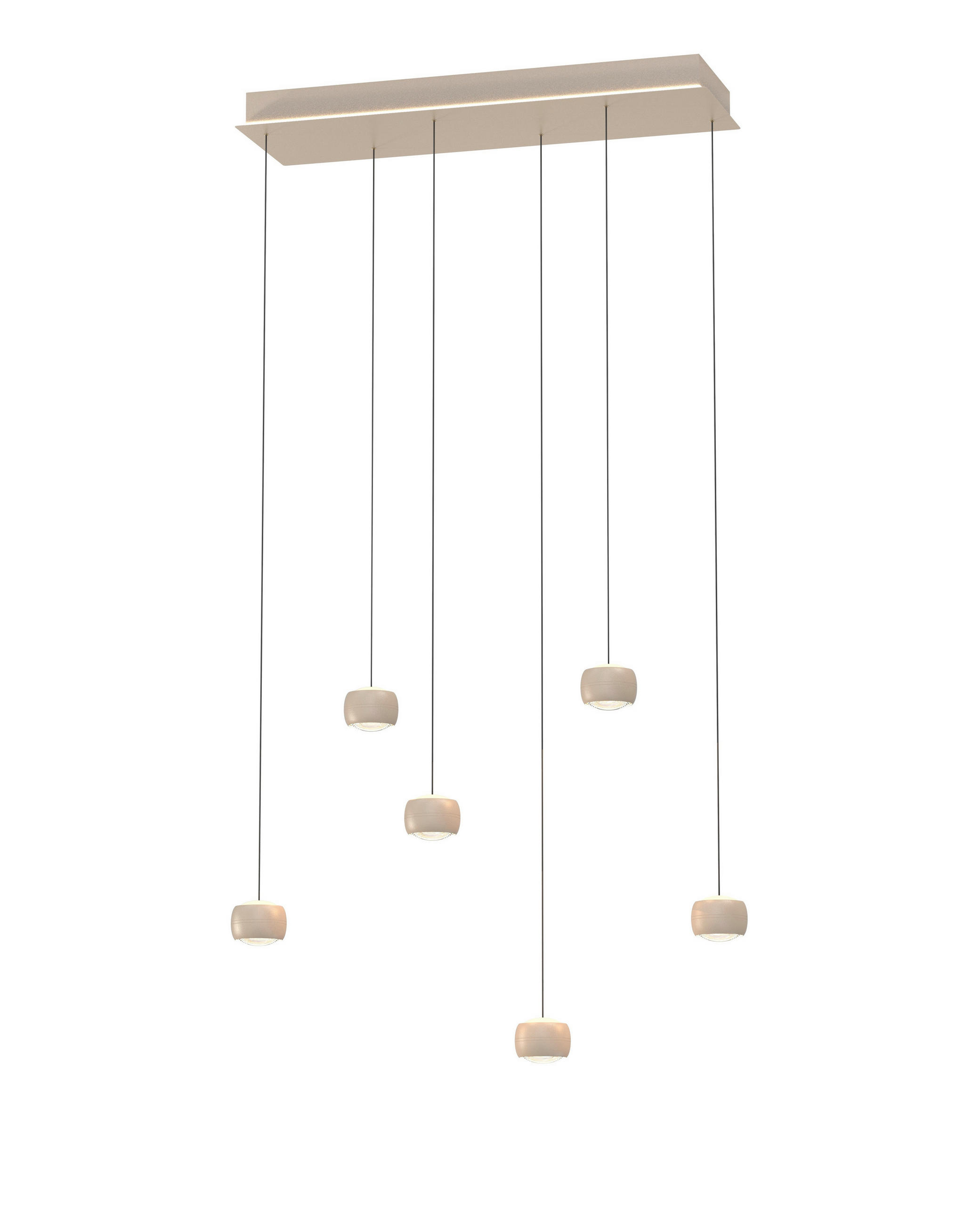LED-HÄNGELEUCHTE 76/25/180 cm  - Sandfarben, Design, Metall (76/25/180cm)