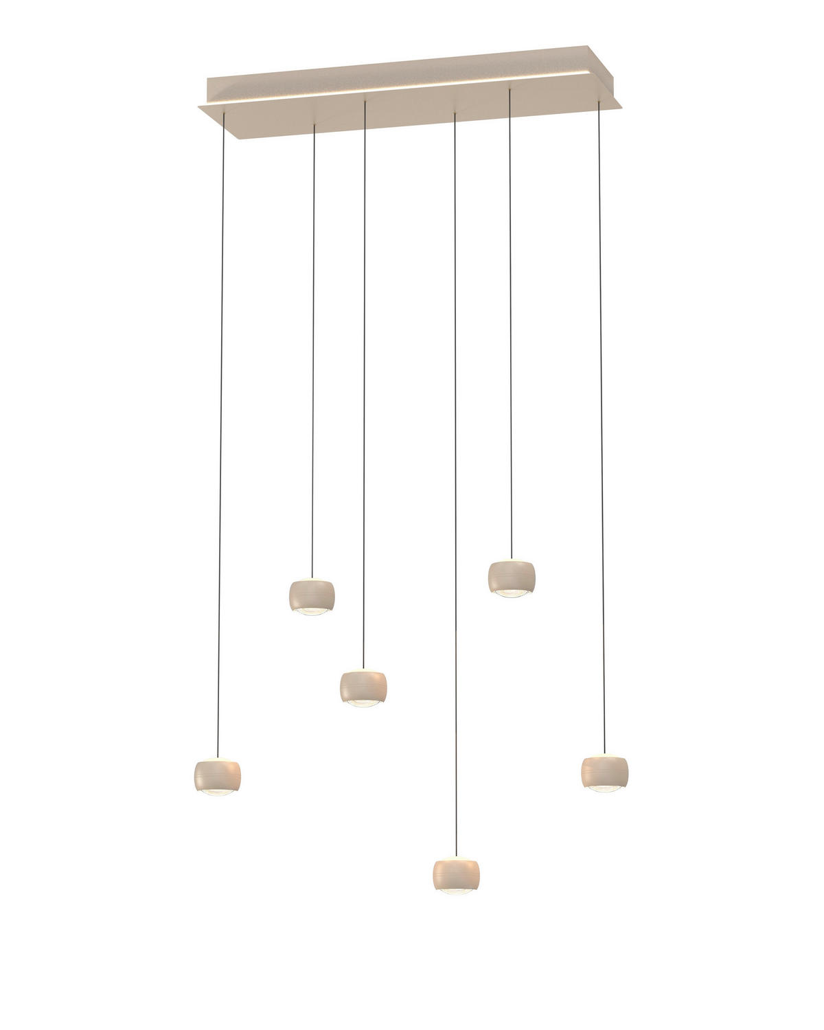 LED-HÄNGELEUCHTE 76/25/180 cm  - Sandfarben, Design, Metall (76/25/180cm)