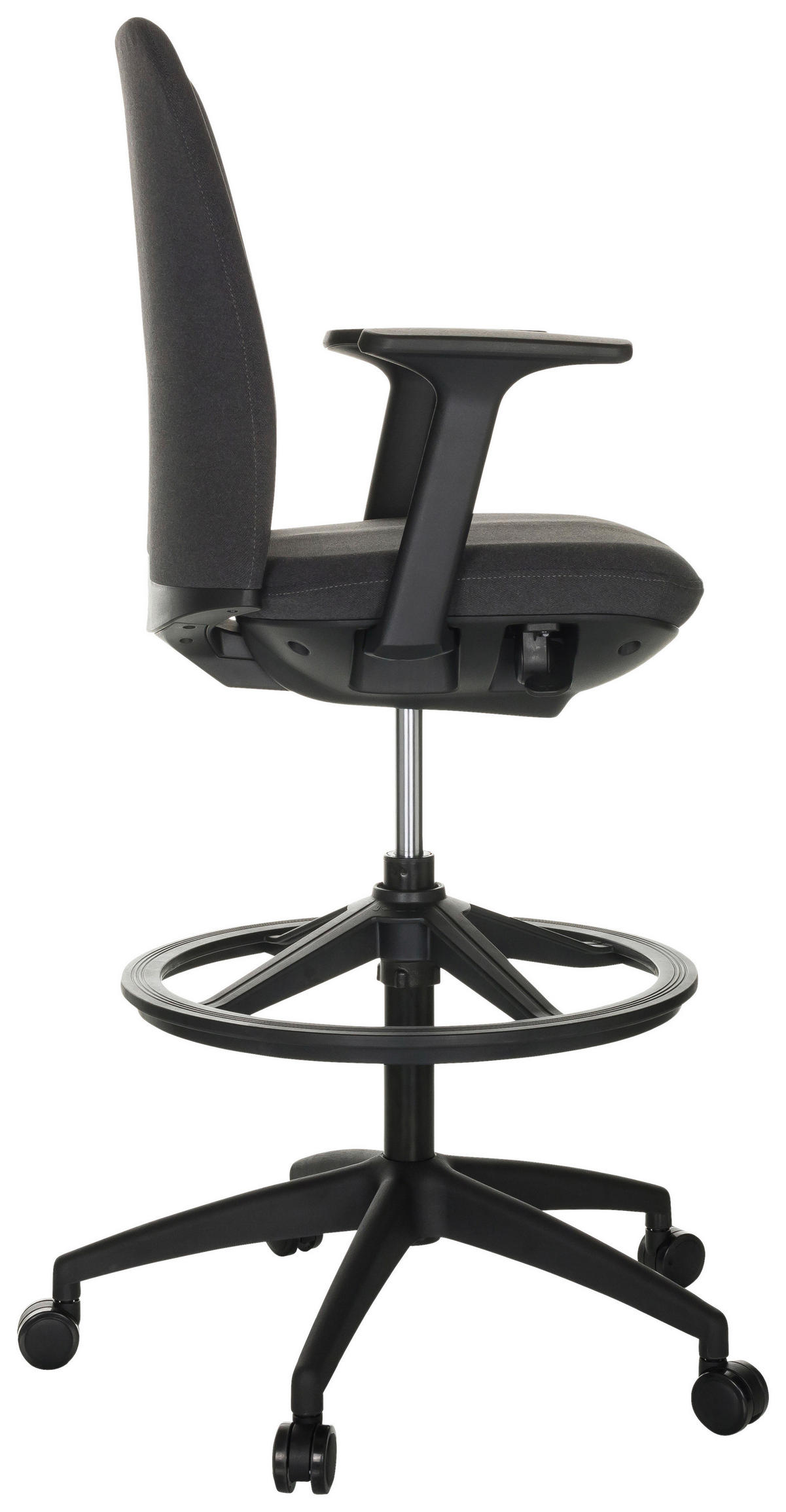 OTOČNÁ ŽIDLE, černá - černá, Basics, textil/plast (73/115-140/73cm) - MID.YOU