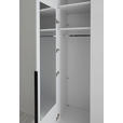 DREHTÜRENSCHRANK 302/225/58 cm,  in Weiß, 6-türig  - Schwarz/Weiß, MODERN, Holzwerkstoff/Metall (302/225/58cm) - Xora