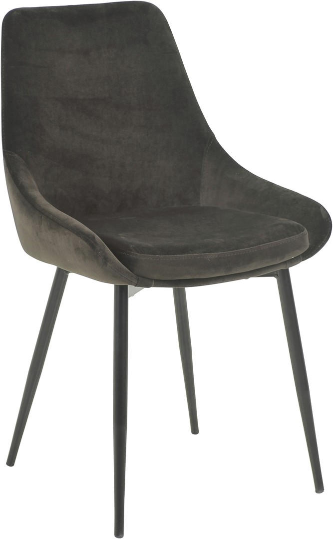 STOL  i stål  - brun/svart, Design, metall/textil (49,50/86/56cm) - Best Price