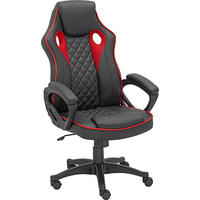 GAMING STOLICA  crvena, crna  metal, plastika, tekstil  - crna/crvena, Basics, metal/tekstil (67/113-123/71cm) - Xora