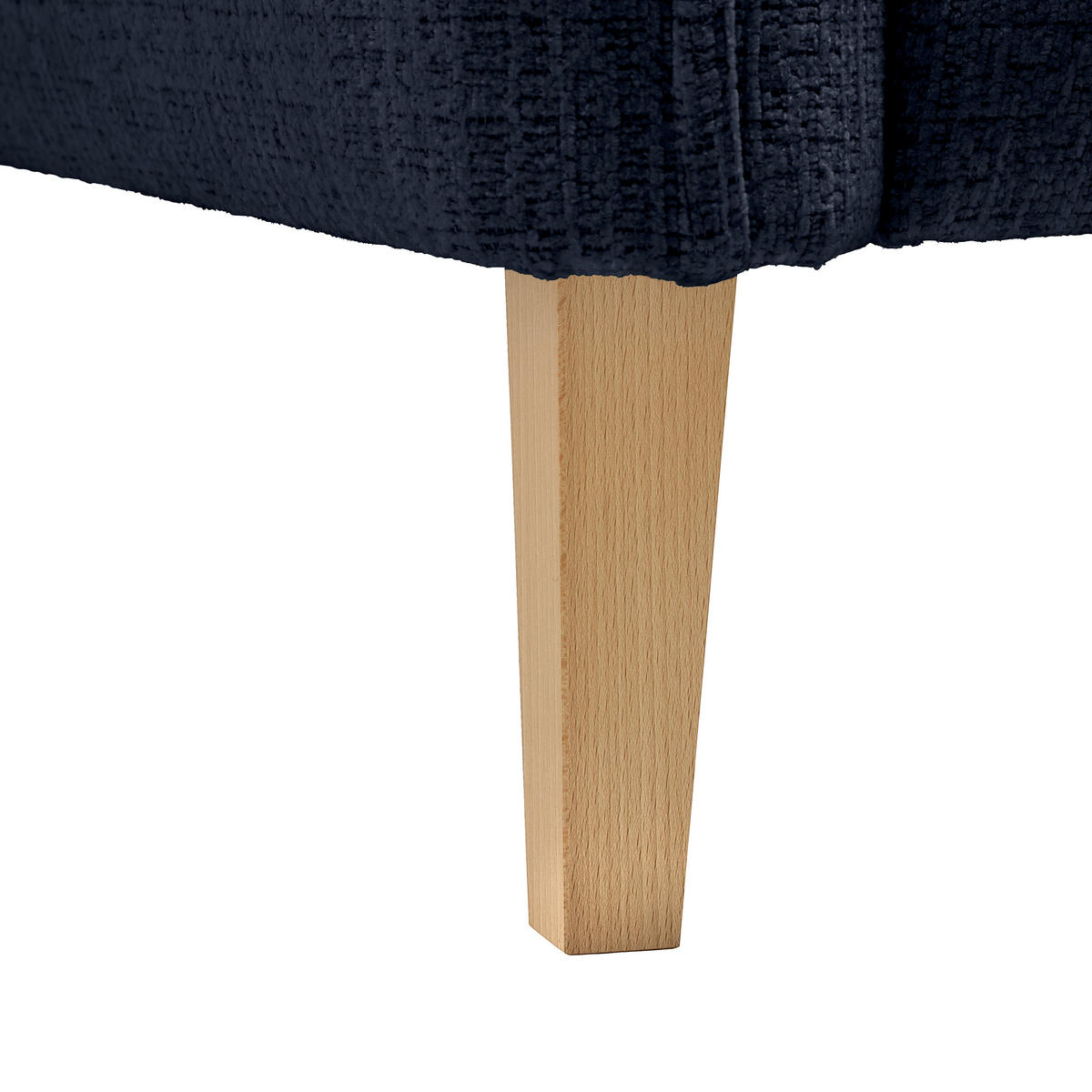 2-SITZER-SOFA in Webstoff Dunkelblau  - Eichefarben/Creme, Modern, Holz/Textil (150/85/92cm) - MID.YOU